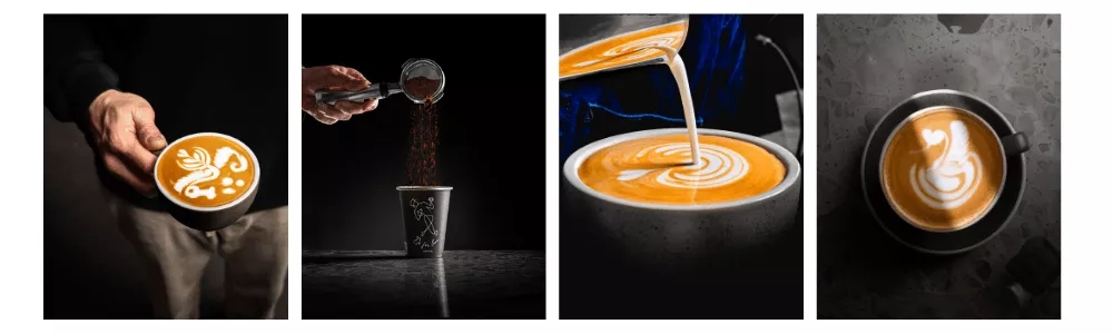 L'affilié chèques repas Pluxee Do for Love démontre ses talents de Latte Art au Luxembourg