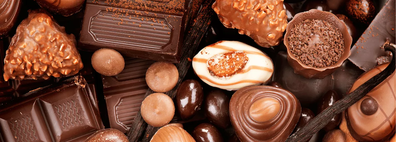 Chocolats de Pâques gourmands en Luxembourg : tablettes, pralines et confiseries. Découvrez les 10 meilleures adresses où acheter du chocolat avec votre carte Pluxee Lunch.