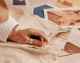 Tendances mode printemps avec Pluxee Luxembourg : tissu en lin beige, inspirations vestimentaires et accessoires élégants pour un style raffiné, parfait pour la saison.